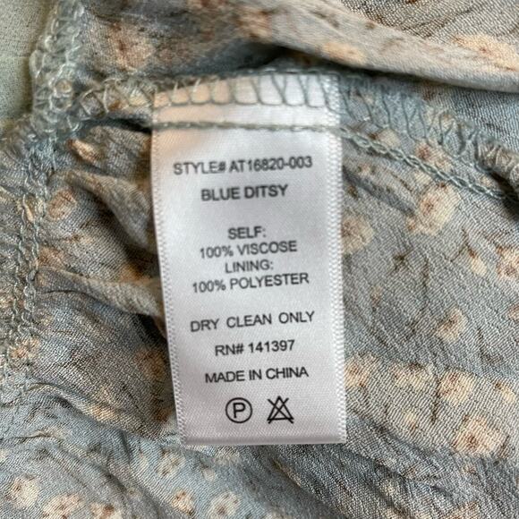 ASTR NWT Y2K PUFF SLEEVE FLORAL COTTAGE FESTIVAL PREPPY NWT TOP BLUE XL - Picture 8 of 11